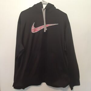 Nike Hoodie Men's XL Therma-Fit Pullover Sweatshirt Embroidered Black
